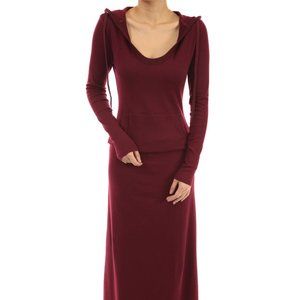 Patty Boutik Hooded Pocketed Blouson Maxi Dress